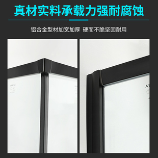 浴室房移门玻璃隔断沐浴门移门全五金哑黑