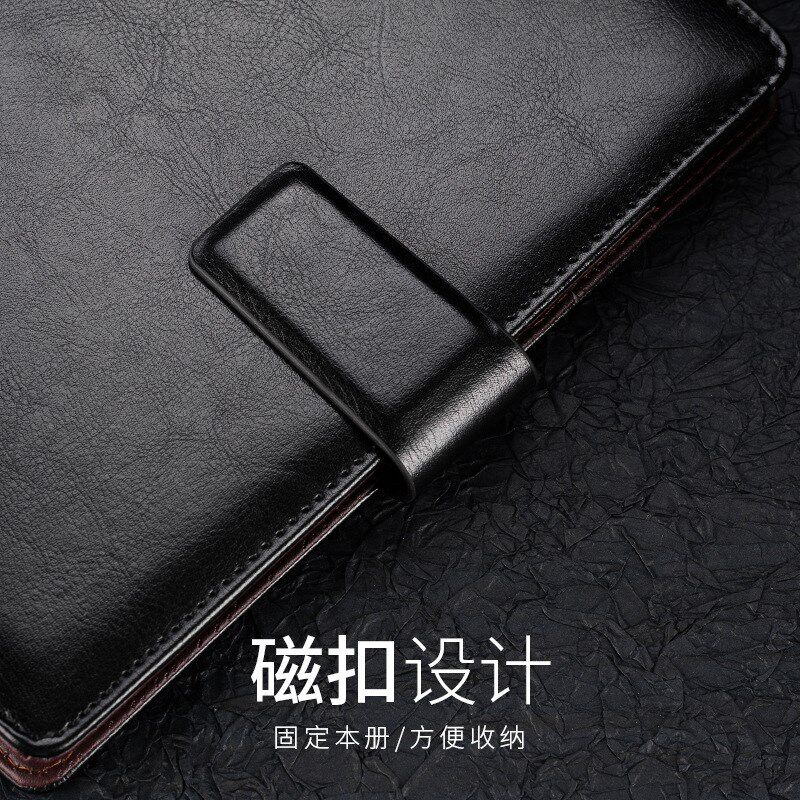 商务办公活页笔记本活页夹名片记事本子皮面文具定制拆卸替换