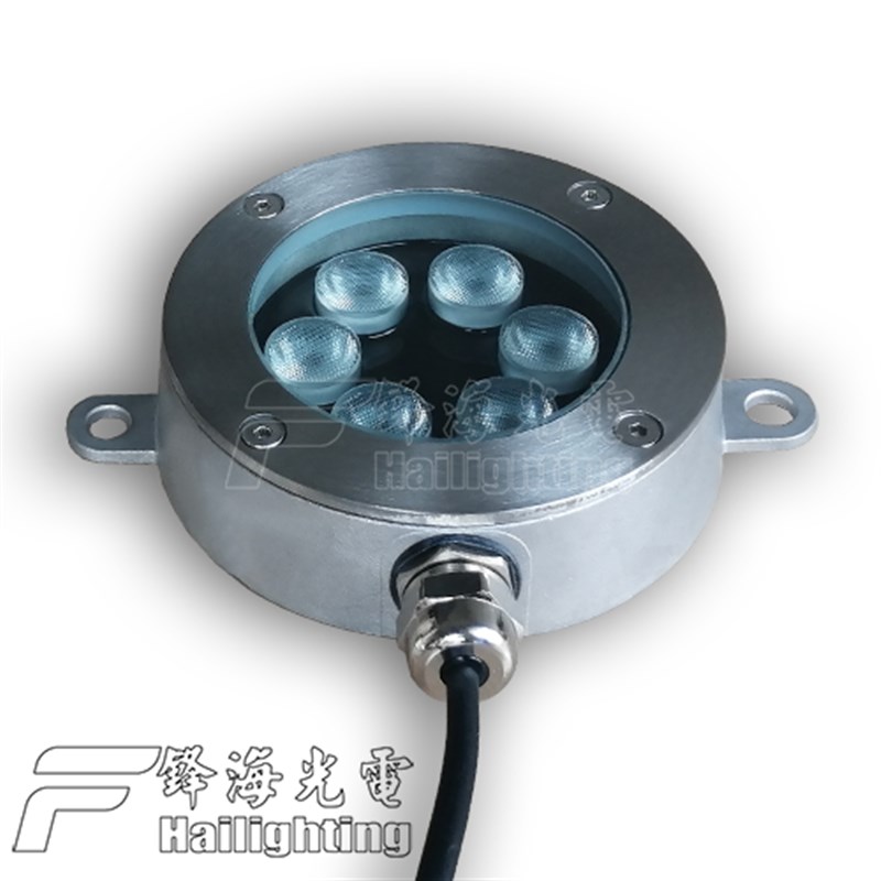 超薄明装款全不锈钢led水底灯鱼池泳池壁灯喷泉灯水下投射灯W 9W