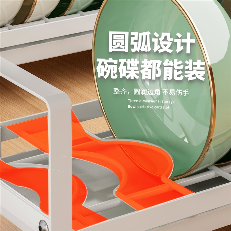 厨房碗碟沥水架橱柜内置碗架碟架家用台面碗柜窗台小型碗盘收纳架