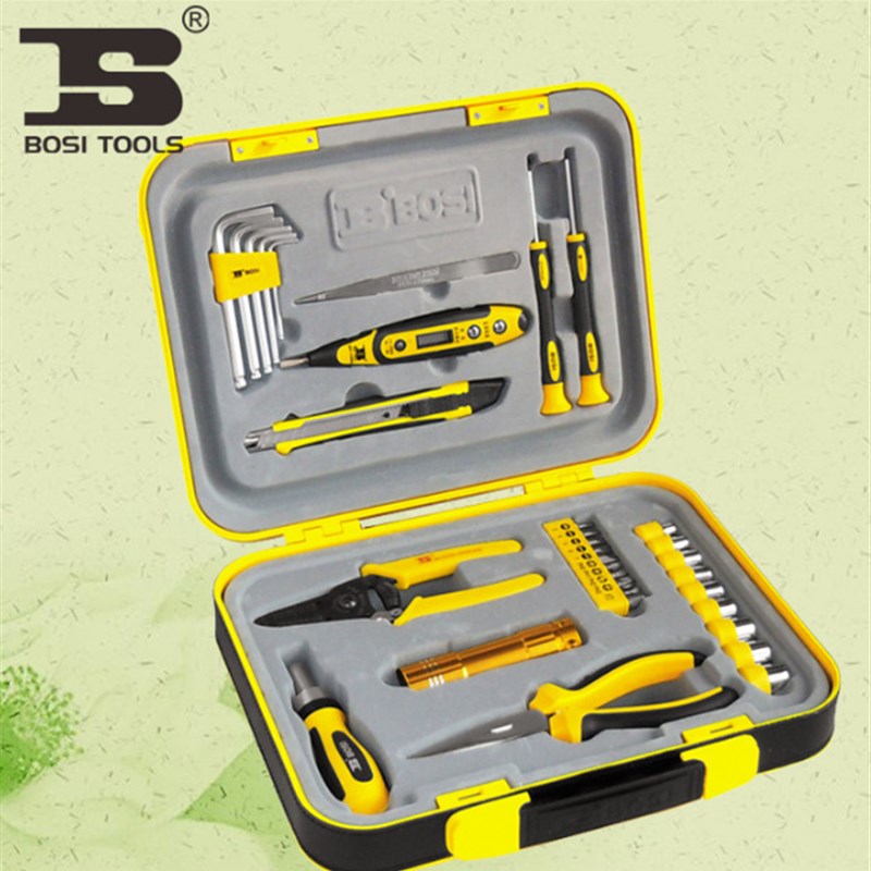 波斯工具 34件多功能家庭电工木工检测D维修工具组合套装 BS51803