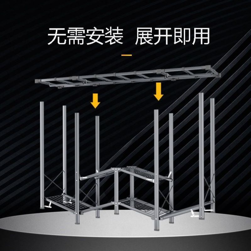 免安装折叠简易布衣柜钢管加粗家用卧室衣橱挂衣架收纳柜出租房用