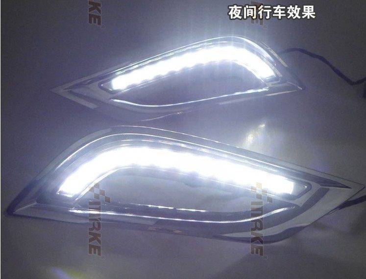 款现代索日间行车灯 新索纳塔八代灯雾灯改装