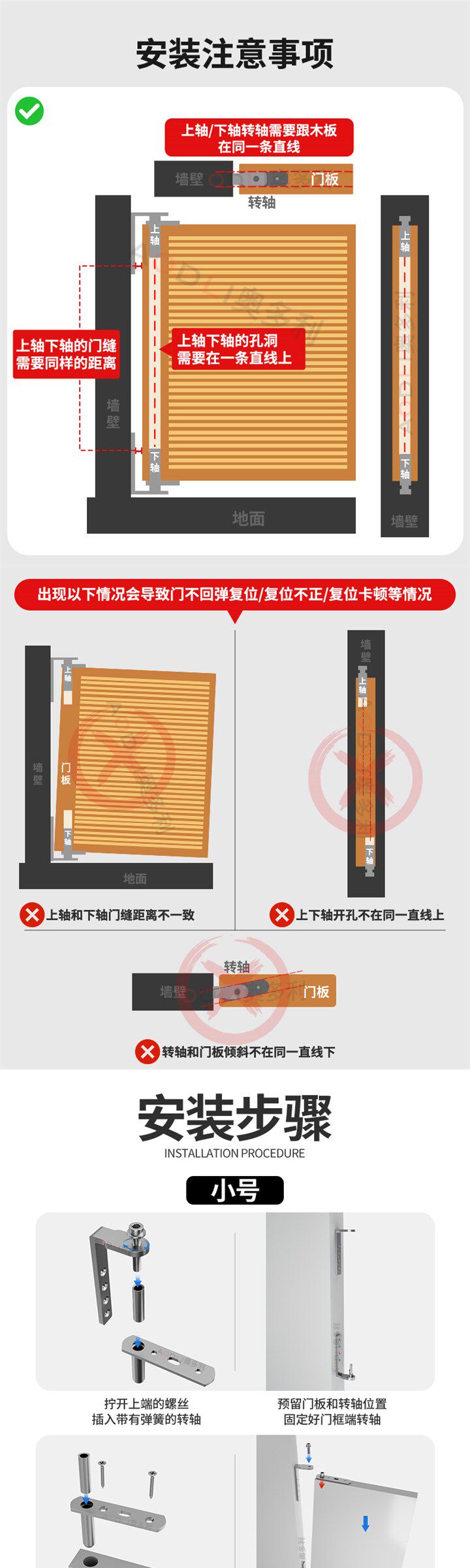 Шарниры 回弹铰链吧台前台卫生门自由转轴向自由门自动回弹旋转门 No brand