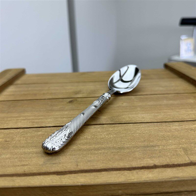 麦穗餐勺甜品咖啡勺子瓢羹调羹儿童小勺子精致餐具