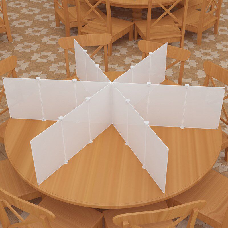 学校餐桌吃饭分隔板食堂幼儿园防飞沫隔离板餐就餐塑料挡板