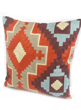 样板房高档土耳其风格ilim砖红绣靠垫民族风抱枕绣抱枕