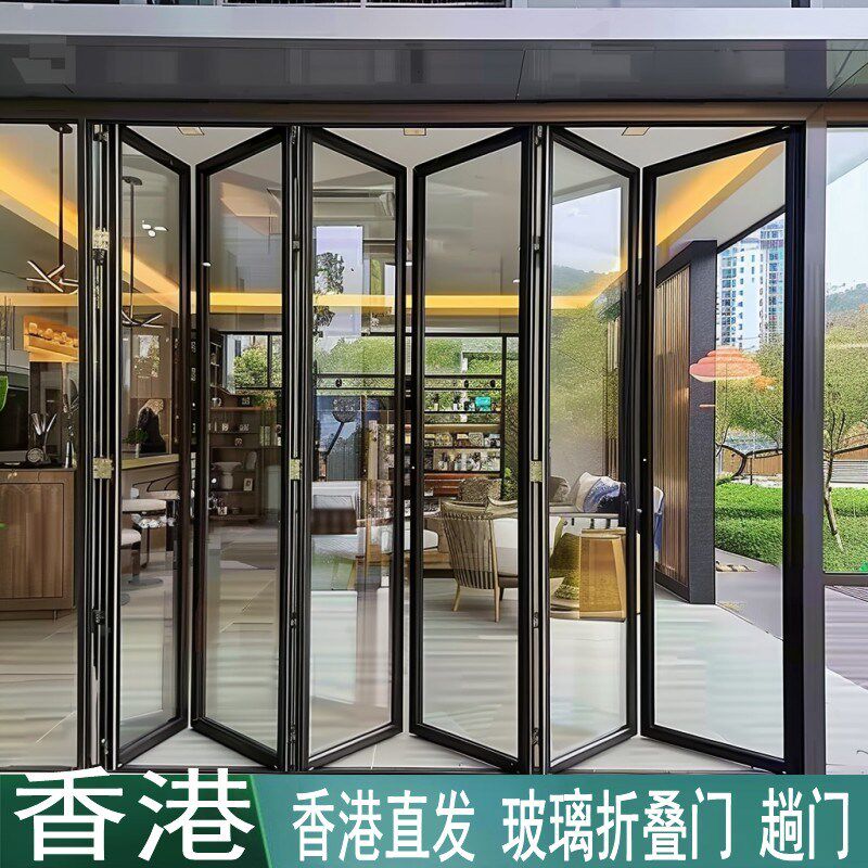 深圳香港门阳台露台商铺门铝合金趟门订做