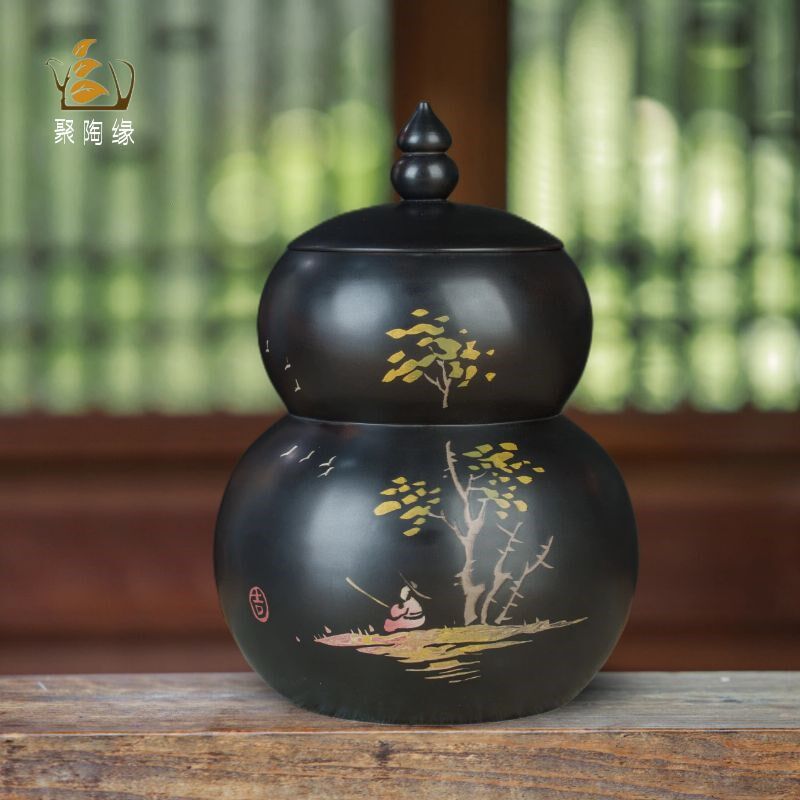 茶叶罐密封罐紫陶普洱散茶罐子精品储存罐散茶罐