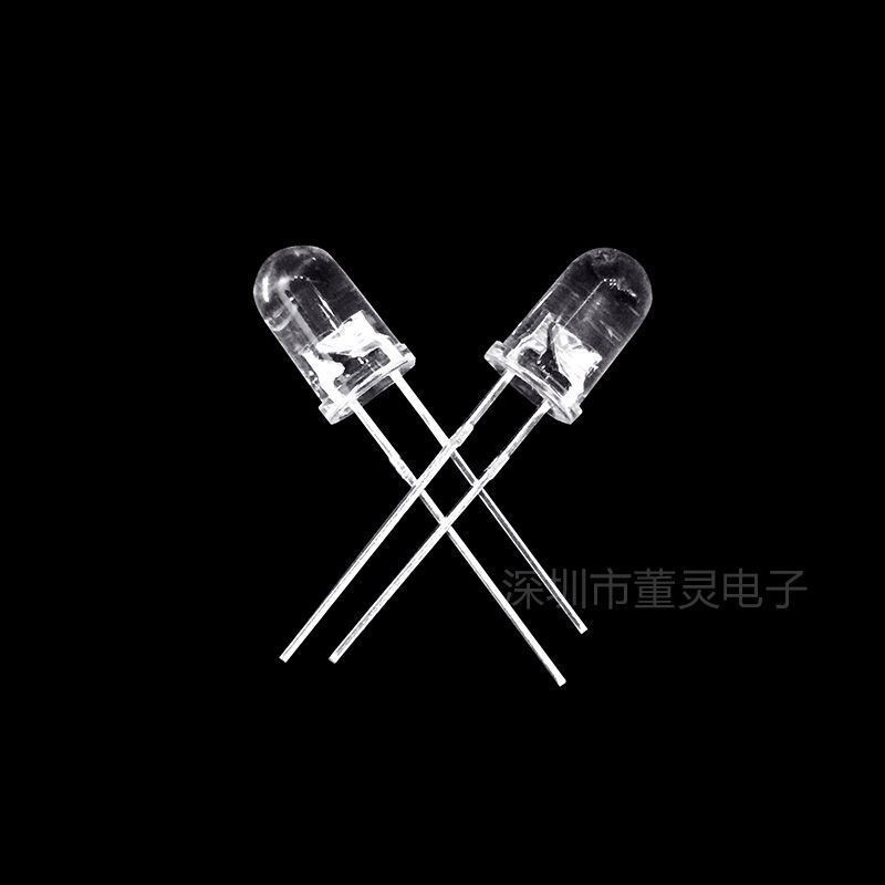 超亮白发黄短脚 直插灯珠发光黄灯二管 亮黄灯
