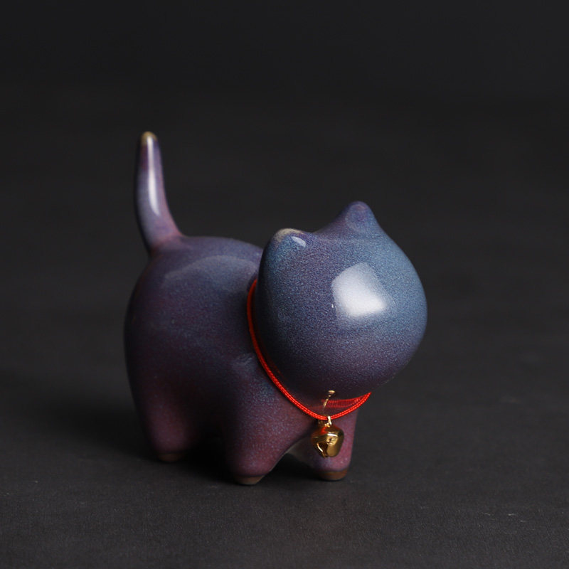 创意窑变萌猫茶宠精品养爱小猫咪家居茶具桌台艺