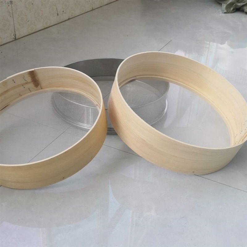 筛子家用面粉筛面筛子木筛子圆箩面筛子柳木手工筛网烘焙工具60目