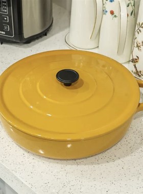 仓 出口珐琅铸铁锅具 红色炖锅 奶锅 煎锅 白内烤盘 烘焙焗