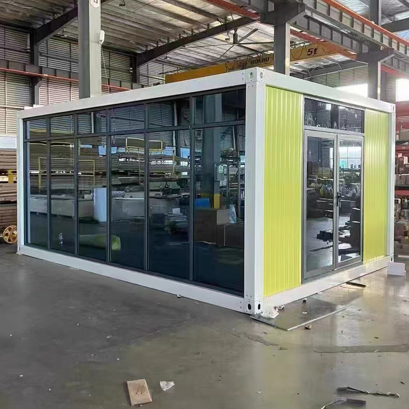 集装箱房玻璃幕墙打包箱轻钢活动板房家用住人别墅