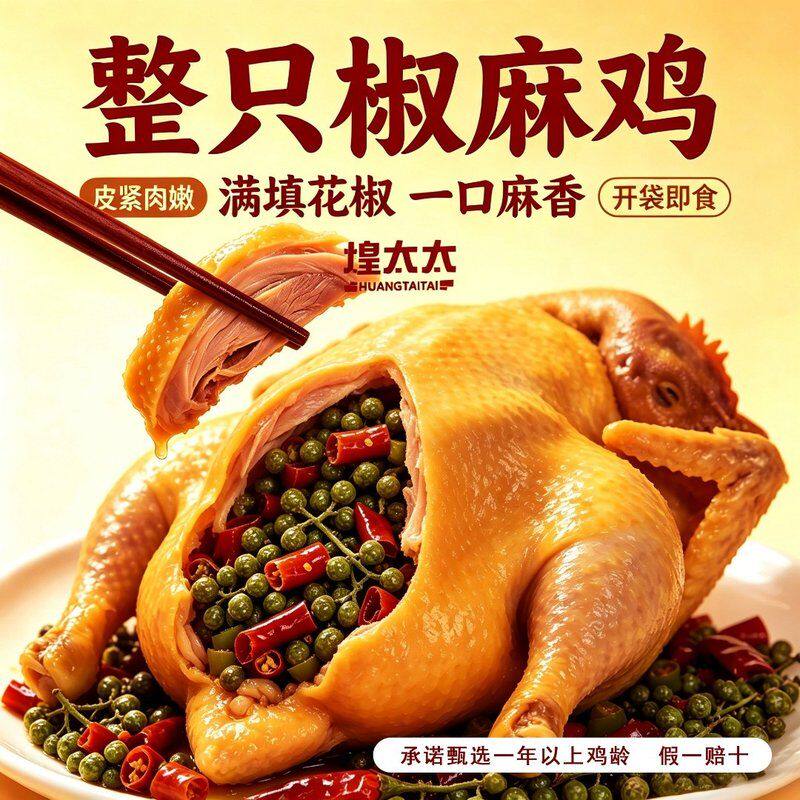 宠粉煌太太四川特产椒麻鸡藤椒熟食真空包装开袋即食私房菜走地老