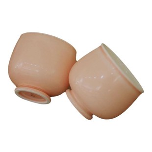 天野造物漫粉郁金香高脚杯 纯手工陶瓷色釉少女粉茶杯 景德镇陶瓷