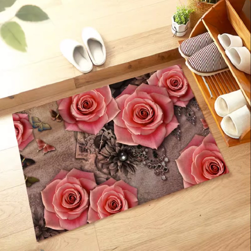 软硅藻泥吸水卫生间浴室防滑地垫脚垫门垫进门家用入户门口地毯