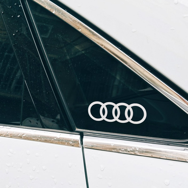 适用于奥迪A3A4LA6Q2Q3L改装车窗后小三角窗装饰标志侧窗车身贴纸