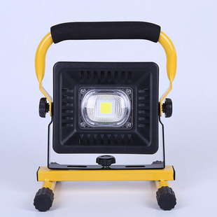 led充电投光灯手提式户外照明灯 广场移动工地暖白应急便携探照灯