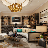 百格酒架定制酒窖斜放展示架格子酒瓶落地置物架木定做靠墙酒柜