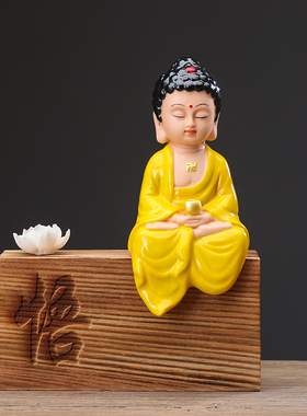 创意精品陶瓷如来观音佛像家居饰品新中式客厅玄关电视柜家居摆件