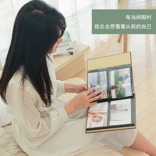 相册影集5寸6寸7寸8寸过塑可放相册本纪念册插页式家庭容量200张