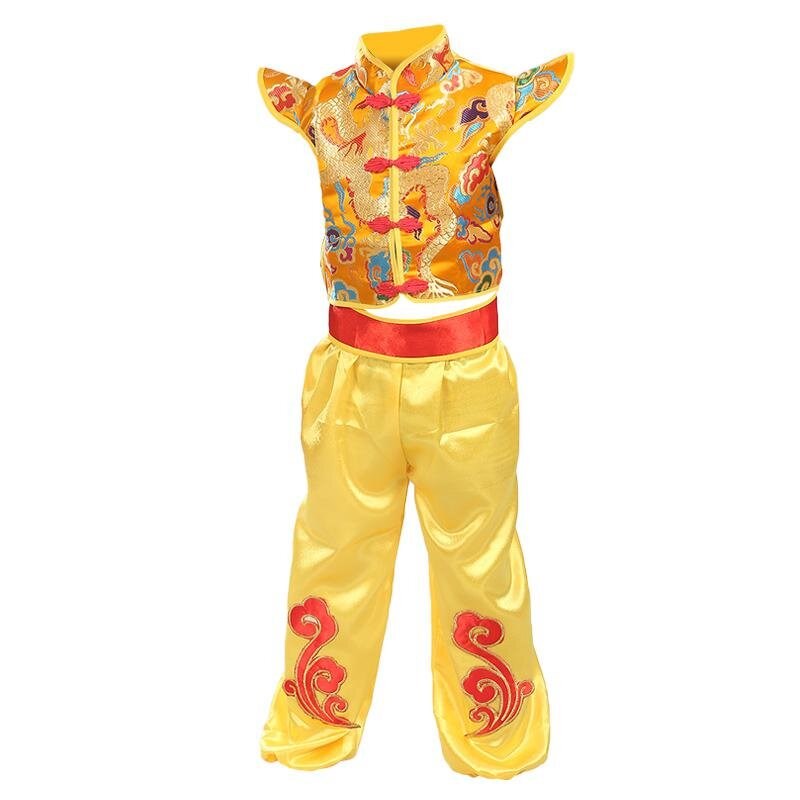 六一儿童武术表演服喜庆中国结秧歌服幼儿打鼓服开门红舞蹈中国风