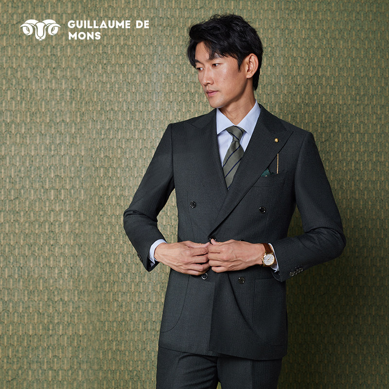 【23年秋冬新款】澳嘉西服高定羊毛新郎结婚商务正装西装套装男士