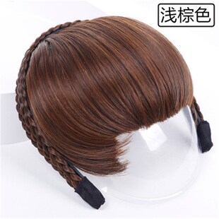 刘海假发片隐形无痕修脸发箍齐刘海假发女带刘海的头箍发卡假刘海
