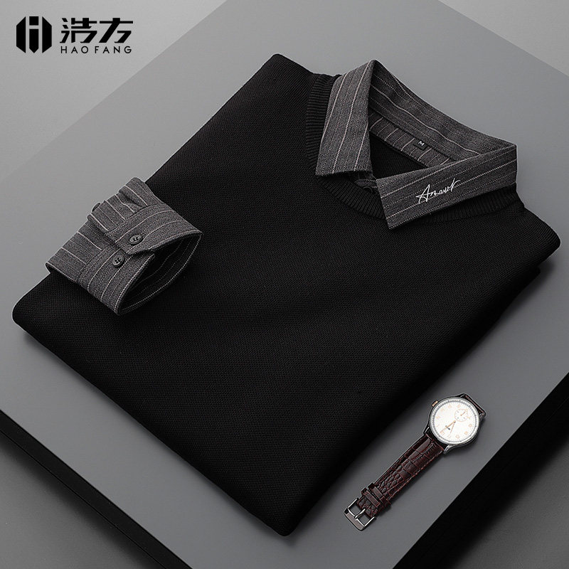 秋季新款毛衣男假两件针织打底衫商务衬衫领线衣男士外套秋冬马甲,男装,针织衫/毛衣,淘宝优惠券,粉丝福利购,淘宝优惠卷