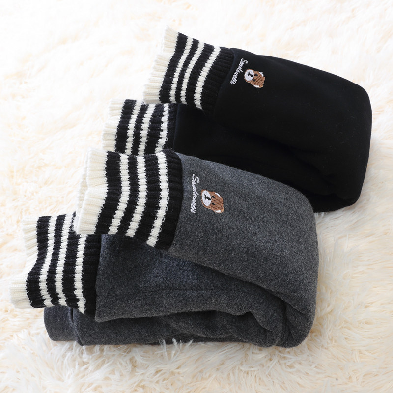 女童冬季加绒打底裤外穿婴儿棉裤小童加厚夹棉女宝宝一条过冬裤子