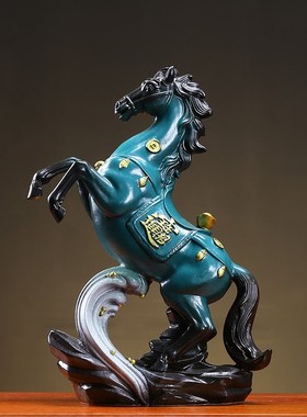 创意陶瓷马上有钱动物摆件马到成功家居客厅办公室桌面装饰礼品