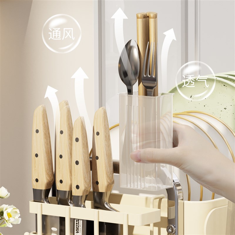 厨房碗架沥水架多功能碗盘碟子置物架台面餐具碗筷碗柜家用收纳盒