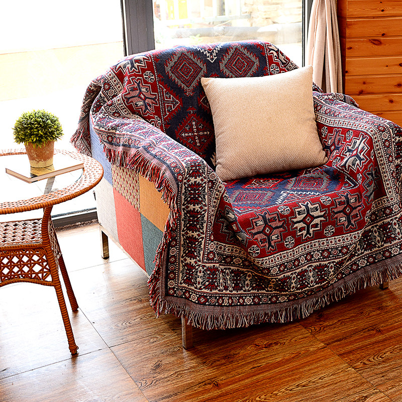 美式乡村单双人沙发巾纯棉全盖欧式田园布艺沙发套罩双面桌布盖巾,居家布艺,沙发垫,淘宝优惠券,粉丝福利购,淘宝优惠卷