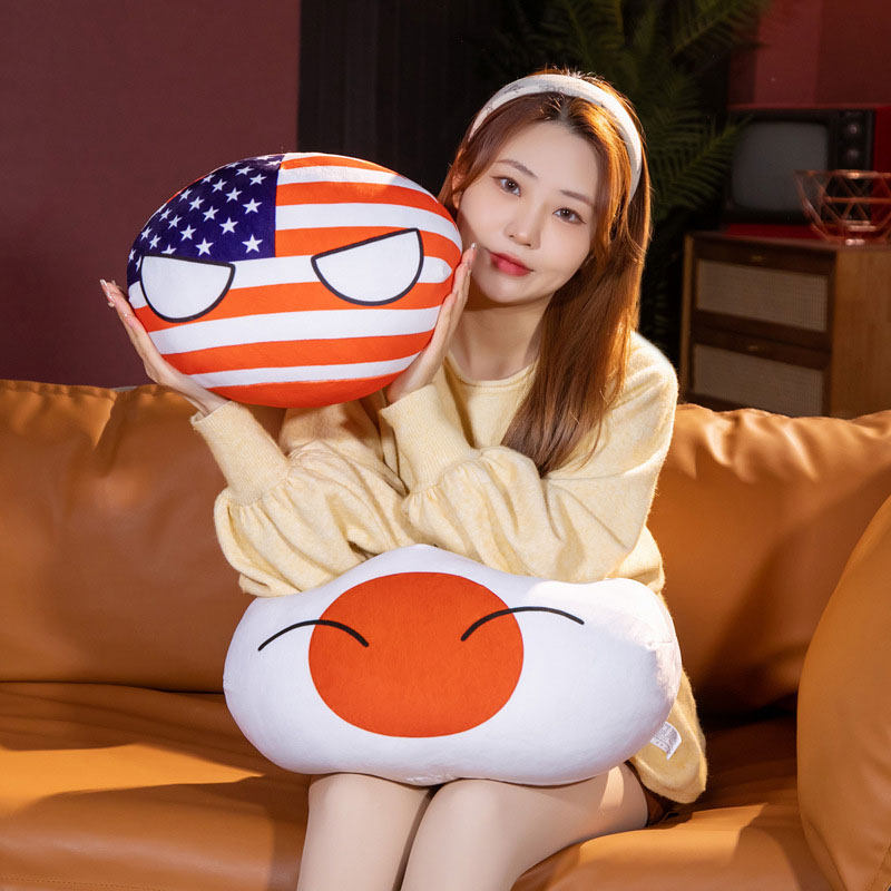 可爱波兰球国家球团子抱枕靠垫苏联跳跳球沙发靠垫动漫周边挂件,居家布艺,靠垫/抱枕,淘宝优惠券,粉丝福利购,淘宝优惠卷