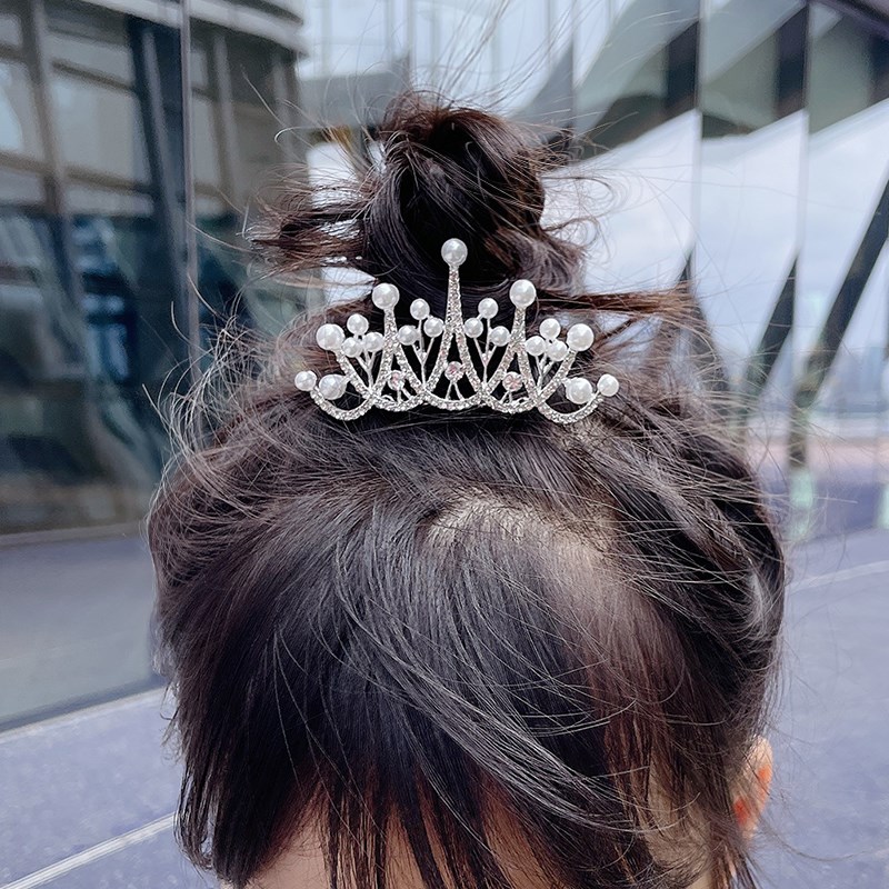 儿童皇冠公主插梳发夹宝宝节日演出礼服搭配发卡女童王冠发梳头饰