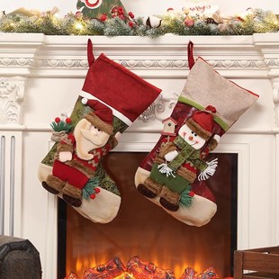 圣诞袜子大号礼物袋装饰圣诞老人儿童挂件礼品袋糖果袋子圣诞礼物