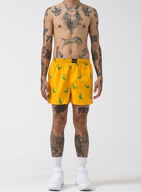 PEEVISH卡通男士阿罗裤宽松情侣内裤纯棉质可爱女居家睡裤裤头