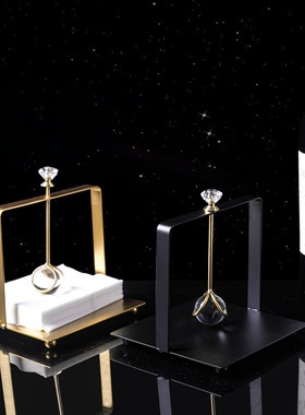 欧式简约浪漫餐厅纸巾盒KTV纸巾夹酒店不锈钢餐巾架吧台铁艺纸巾