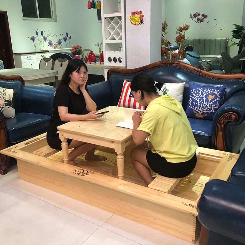 实木大火箱烤火箱取暖器烤火床 怀化电火箱 家用大号火桶可坐睡觉