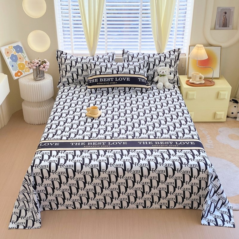 斜纹床单加密被单单件三件套春夏宿舍家用棉柔1.5米1.8m单双人床