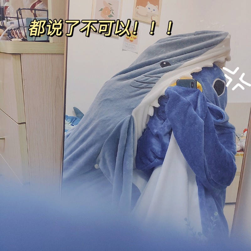 仲花家日式企鹅睡袋办公室午睡毯子单人学生儿童加厚保暖法兰绒