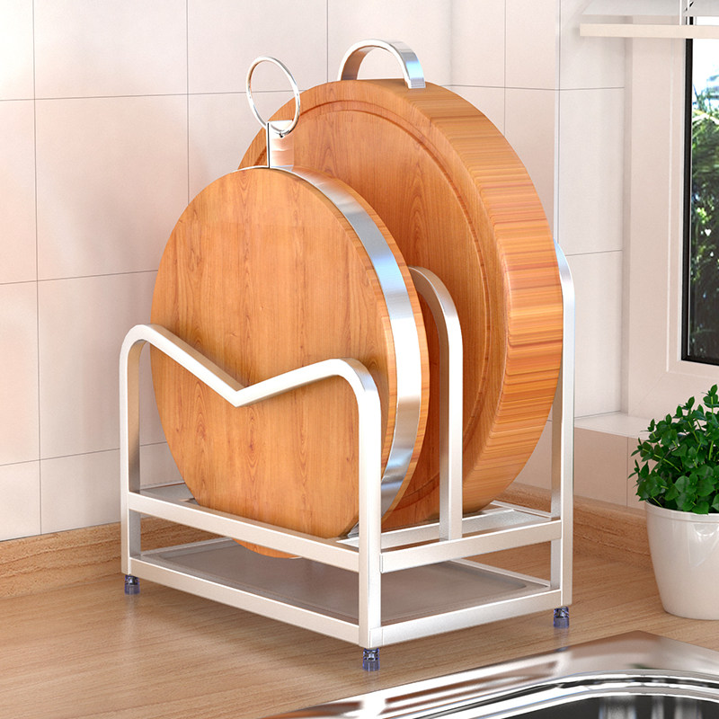 不锈钢厨房砧板架台面锅盖架子置物架家用菜板放置架落地切菜板架