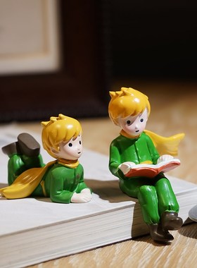 《小王子》迷你小摆件可爱治愈办公室桌面电脑屏幕边缘摆放装饰品