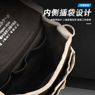 福冈工具包电工专用便携式斜挎包加厚加大耐磨帆布维修腰包工具袋