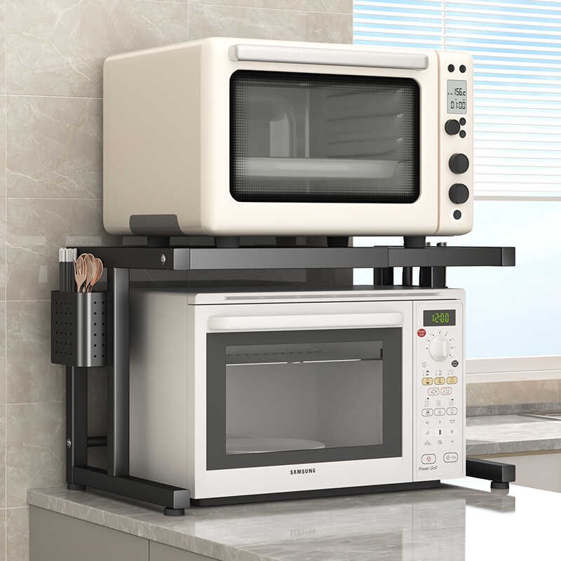 厨房锅架置物架台面收纳架落地多层微波炉烤箱架子家用单层储物架