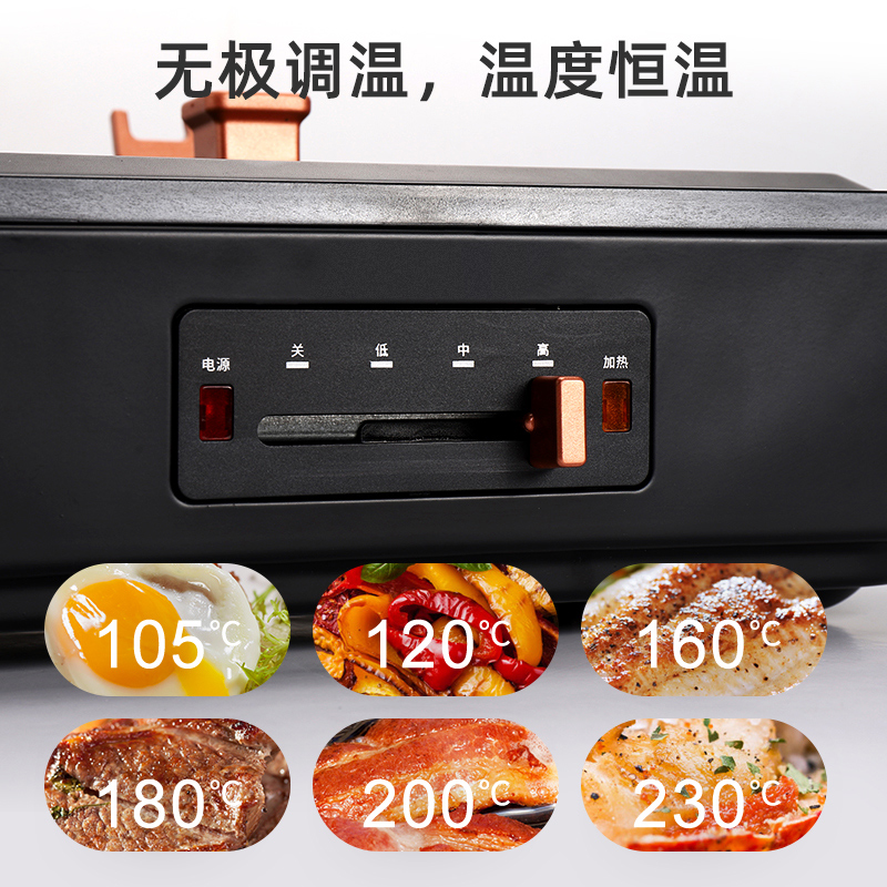 多功能料理锅火锅烤肉涮一体家用炒煎电烤锅网红锅烧烤盘