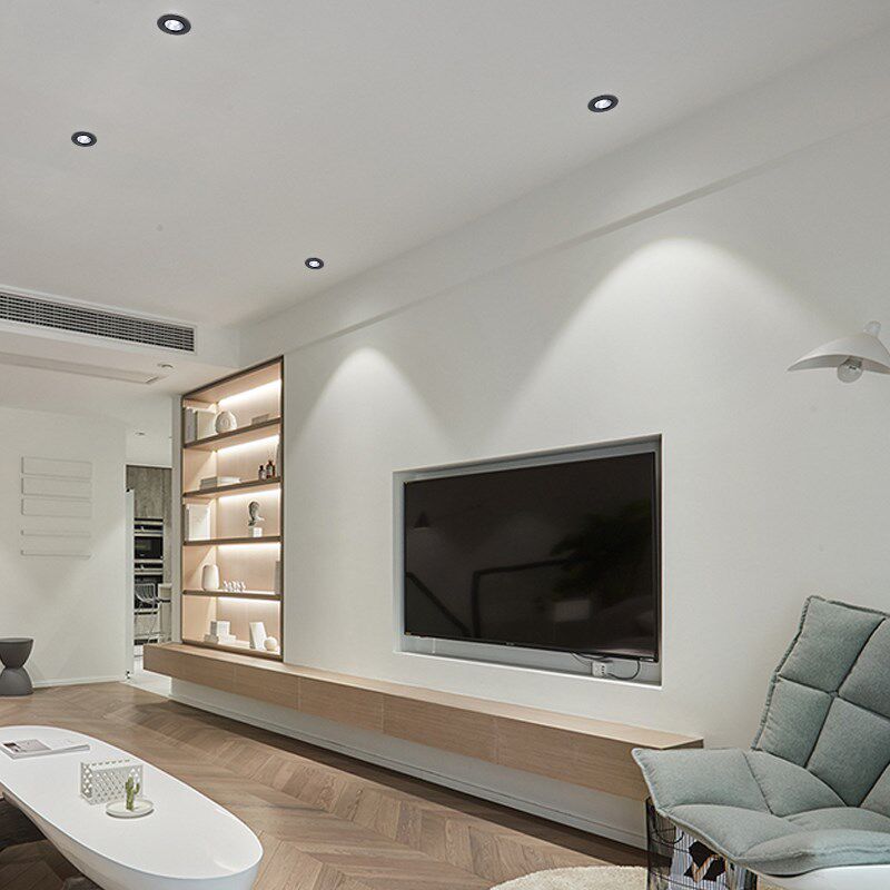 射灯led嵌入式开孔5.5 7.5 9 12公分5W7W12W小山丘防眩聚光天花灯