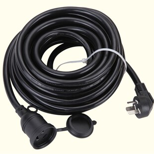 4平方3芯多股软铜线国标防水插线板插座16A电动汽车EV充电延长线