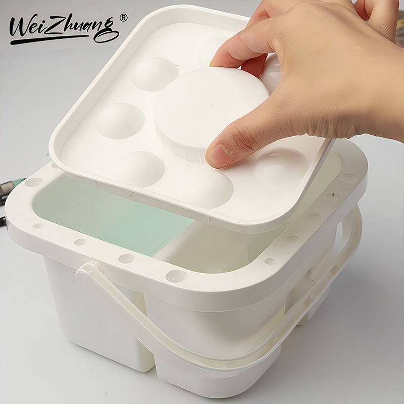 洗笔筒手提款多功能桶美术涮笔筒颜料水粉绘画水彩美术画画专用油